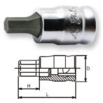 Koken-Z-series 2010MZ系列 1/4″分頭公制六角匙套筒(1/4″六角匙卜) - Image 3