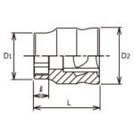 Koken-Z-series 3400MZ 3/8"分頭公制特短套筒(3/8"Z系列特短卜士) - Image 3